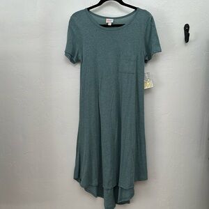 LuLaRoe Carly Green T-Shirt Dress NWT